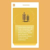 Wheat mobile vertical banner design design Vector