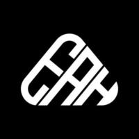 diseño creativo del logotipo de la letra eah con gráfico vectorial, logotipo simple y moderno de eah en forma de triángulo redondo. vector