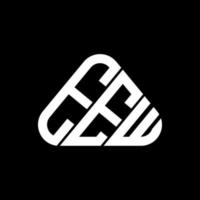 diseño creativo del logotipo de la letra eew con gráfico vectorial, logotipo simple y moderno de eew en forma de triángulo redondo. vector