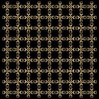 Stylish line, floral and circle pattern golden background vector