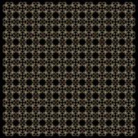 Stylish line, floral and circle pattern golden background vector