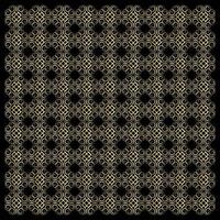 Stylish line, floral and circle pattern golden background vector