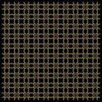 Stylish line, floral and circle pattern golden background vector