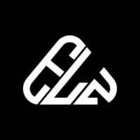 diseño creativo del logotipo de letra elz con gráfico vectorial, logotipo simple y moderno de elz en forma de triángulo redondo. vector