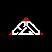 diseño creativo del logotipo de la letra elo con gráfico vectorial, logotipo simple y moderno de elo en forma de triángulo redondo. vector