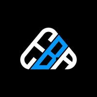 Diseño creativo del logotipo de la letra eba con gráfico vectorial, logotipo simple y moderno de eba en forma de triángulo redondo. vector