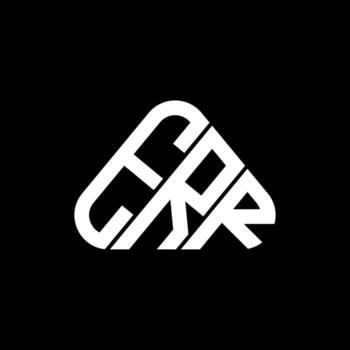 ERR letter logo creative design with vector graphic, ERR simple and modern logo in round triangle shape.