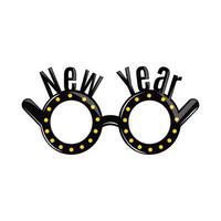 happy new year glasses vector