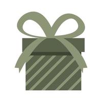 caja de regalo verde vector