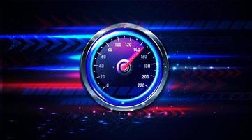 Vector realistic car speedometer background with space for text.