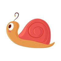 snail insect cartoon vector