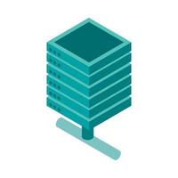 database center isometric vector