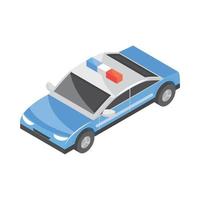 isometric police car transport vector