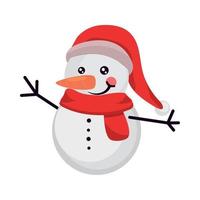 snowman christmas character vector