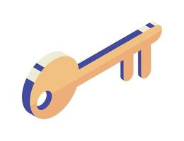 key isometric icon vector