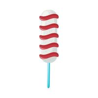 striped candy in stick vector