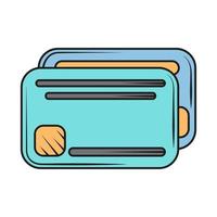 bank cards icon vector