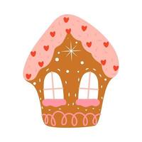 sweet cookie house christmas vector