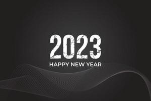 happy new year 2023 text typography design vector illustration