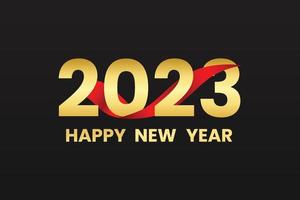 happy new year 2023 text typography design vector illustration