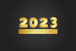 feliz año nuevo 2023 texto tipografía diseño vector ilustración