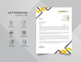 Letterhead template with orange details. Professional creative letterhead template design for your business. vector