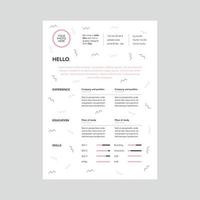 Cute Resume for a Graphic Designer vector