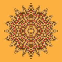 laser cut 3d Mandala pattern.  3d islamic mandala vector