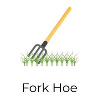 Trendy Fork Hoe vector