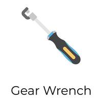 Trendy Gear Wrench vector