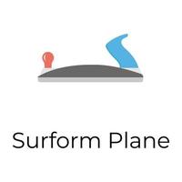 Trendy Surform Plane vector