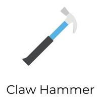 Trendy Claw Hammer vector