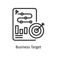 Business Target  Vector Outline Icon Design illustration. Business and Finance Symbol on White background EPS 10 File