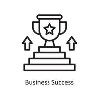 ilustración de diseño de icono de esquema de vector de éxito empresarial. símbolo de negocios y finanzas en archivo eps 10 de fondo blanco