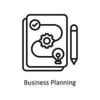 Business Planning Vector Outline Icon Design illustration. Business and Finance Symbol on White background EPS 10 File