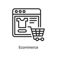 Ecommerce  Vector Outline Icon Design illustration. Business and Finance Symbol on White background EPS 10 File