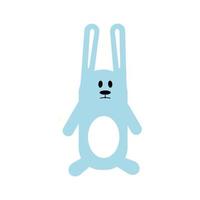 Blue rabbit vector