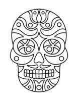 Skull coloring pages for toddlers vector