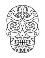 calaveras para colorear para niños pequeños vector