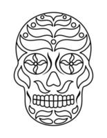 Skull coloring pages for kids vector