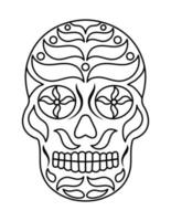 Skull coloring pages for kids vector