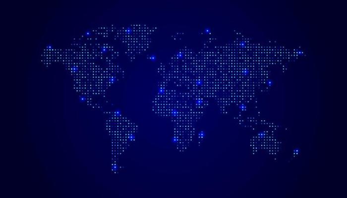 Blue World Map Vector Art, Icons, and Graphics for Free Download