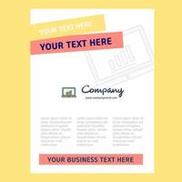 Laptop Title Page Design for Company profile annual report presentations leaflet Brochure Vector Background