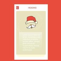 vector de diseño de diseño de banner vertical móvil de santa claus