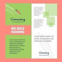 Carrot Company Brochure Title Page Design Company profile annual report presentations leaflet Vector Background