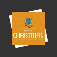 Christmas card design with elegant design and yellow background vector