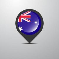 alfiler de mapa de australia vector