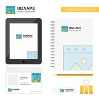 Image Business Logo Tab App Diary PVC Employee Card and USB Brand Stationary Package Design Vector Template