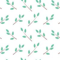 Background with different young plants. Sprouts of trees vector