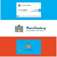 Beautiful Hospital Logo and business card vertical Design Vector